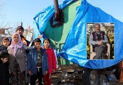 Babalarını depremde kalp krizinden kaybeden aile, traktör römorkunu eve dönüştürdü