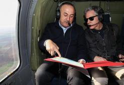 Bakan Çavuşoğlu, ABD'li mevkidaşıyla deprem bölgesini havadan inceledi