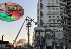 Diyarbakır'da 1 bloğu yıkılan Galeria Sitesi'nde dron ile hayvan kurtarma operasyonu