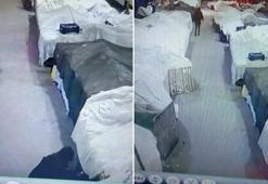 Bartın’da kapalı pazarda kundaklama anı kamerada