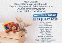 MBA Okulları öğrencilerinden deprem bölgesindeki çocuklar için oyuncak kampanyası