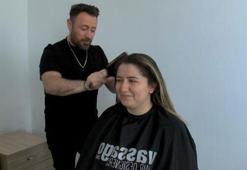 Kuaförlerden yurtta kalan depremzede kadınlara saç ve cilt bakımı