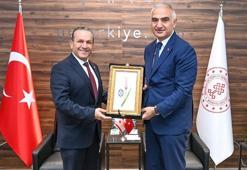 Bakan Ersoy, KKTC Turizm, Kültür ve Çevre Bakanı Ataoğlu ile görüştü
