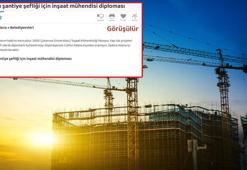 İnşaat mühendislerinin internette 'kiralık-satılık diploma' ilanı