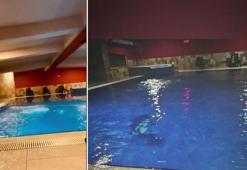 Kolonlarının kesildiği öne sürülen Galeria Sitesi’nin altındaki havuzun görüntüsü ortaya çıktı