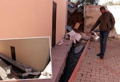 Depremde binanın yönü değişmiş