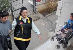 Kendisi gözcülük yaptı, sevgilisi bebek arabası çaldı