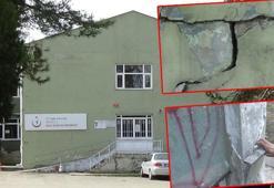 Silivri'de sağlık ocağındaki çatlaklar korkutuyor