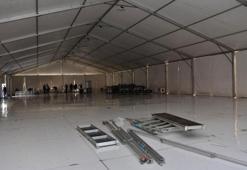 'İlk evim' projesinde kuraların çekileceği Tuzla'da çadırlar kurulmaya başlandı