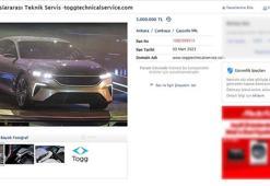 Togg uzantılı internet adreslerini alıp, satışa çıkardılar