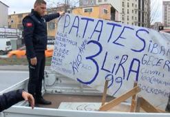 Yol kenarında satılan patateste hile tartışması