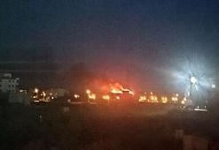 Göksu'da çıkan yangına arazi şartları nedeniyle müdahale edilemiyor