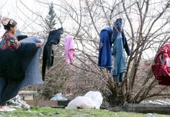 Malatya'da ağaçlar bile çamaşırla doldu