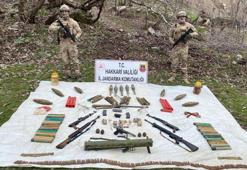 İçişleri: Hakkari'de terör örgütüne ait sayıda silah ve mühimmat ele geçirildi