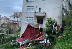 Doğu Karadeniz’de fırtına etkisi; çatı uçtu, ağaç devrildi