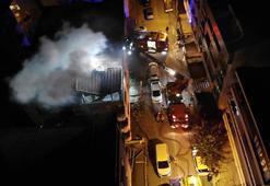 Avcılar'da boşaltılan binada yangın: 1 yaralı