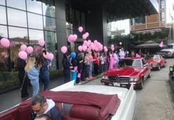 Klasik otomobil tutkunlarından Kanser Haftası'na özel konvoy