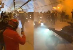 Kağıthane'de asker uğurlamasında tüneli trafiğe kapatılar