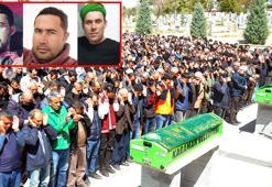 Kazada ölen mermer ocağı işçileri, son yolculuklarına uğurlandı