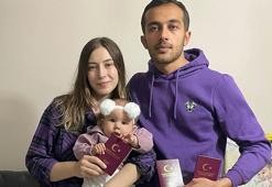 SMA'lı Arya bebek tedavi için Almanya'ya uçtu