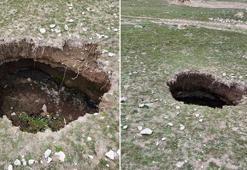 Aksaray'da 10 metre derinliğinde obruk oluştu