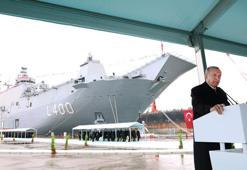 Cumhurbaşkanı Erdoğan: TCG Anadolu dünyanın ilk SİHA gemisidir