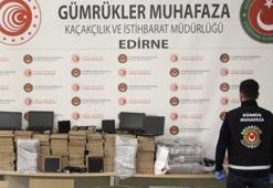 Kapıkule'de 3 milyon 750 bin TL değerinde kaçak bilgisayar ele geçirildi
