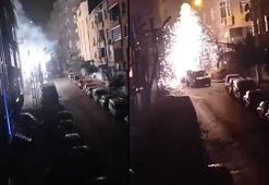 Sultangazi'de elektrik kablolarında oluşan patlama korkuttu