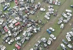 Hatay'da yediemin otoparkı, araç mezarlığına döndü