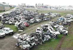 Hatay'da yediemin otoparkı, araç mezarlığına döndü