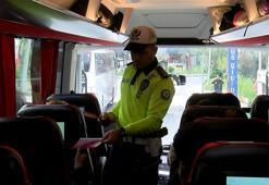 Şehirler arası otobüslere emniyet kemeri denetimi