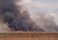 Kayseri'de Sultan Sazlığı Milli Parkı'nda yangın