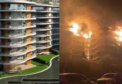 İzmir'de lüks sitede yangın