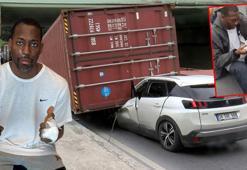 Bakırköy'de TIR'ın dorsesi Anadolu Efes'te oynayan Bryant Dunston'ın aracının üzerine devrildi