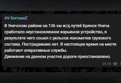 Rusya’da patlama sonrası yük treni raydan çıktı