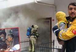 Maltepe'de yangında can pazarı; yangın çıkan dairede oturana saldırı