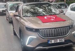 Togg, asker uğurlamasında konvoy başı oldu