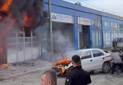 Kaportacıda çıkan yangın 3 iş yerine daha sıçradı