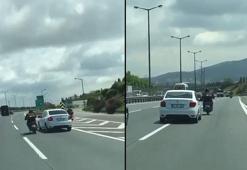 Ataşehir TEM Otoyolu’nda trafikte tehlikeli inatlaşma