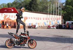 Gaziantep’te motosiklet şov hayran bıraktı