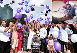 Balonlar, kampanyası tamamlanan SMA'lı Yasmin Elif için uçuruldu