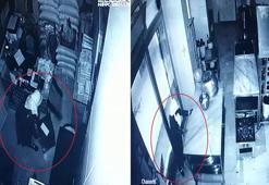Çalıştığı iş yerine kadın kıyafeti ile girip, çelik kasayı çaldı; o anlar kamerada