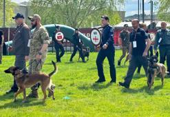 Ankara'da 10 ülkenin eğitimli 'narkotik' köpekleri yarışıyor