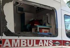 Çekiçle sağlık ekiplerine saldırıp, ambulansın camını kırdı