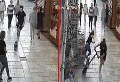 Elektrikli skuterin yayaya çarptığı kaza kamerada