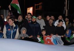 Gazze’ye yapılan saldırılara karşı İsrail Konsolosluğu önünde eylem yapıldı