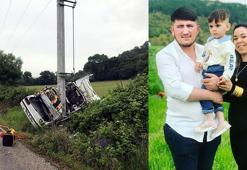 Otomobil elektrik direğine çarptı; sürücü yaralı, eşi ve oğlu öldü