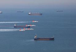 Samsun'da Türk Yıldızları'ndan prova uçuşu