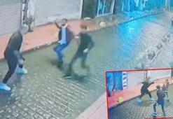 Beyoğlu'nda pala ile turiste saldıran şüpheliler kamerada