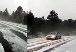 Menteşe'de dolu yağışı